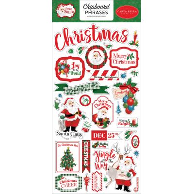 Carta Bella Dear Santa Sticker - Chipboard Phrases